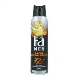 De Online Drogist Fa men sport energy boost antiperspirant spray 150ml aanbieding