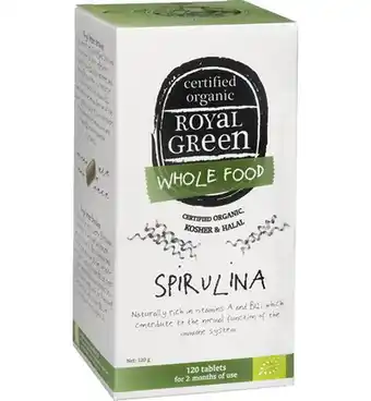 De Online Drogist Royal green spirulina tabletten 120tb aanbieding
