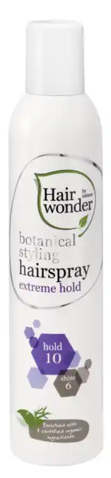 De Online Drogist Hairwonder botanical styling extreme hold haarspray 300ml aanbieding