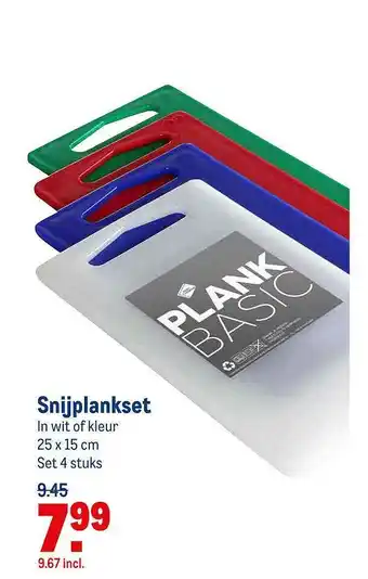 Makro Snijplankset aanbieding