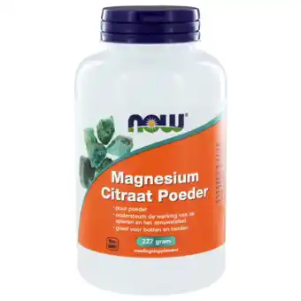 De Online Drogist Now magnesium citraat poeder 227gr aanbieding