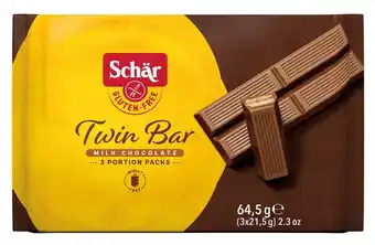 De Online Drogist Schar twin bar glutenvrij 64,5gr aanbieding