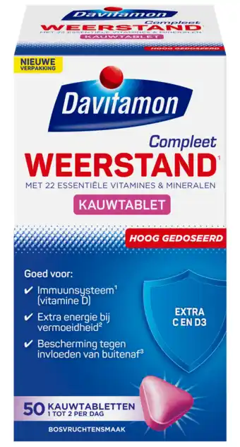 De Online Drogist Davitamon compleet weerstand kauwtabletten 50ktb aanbieding