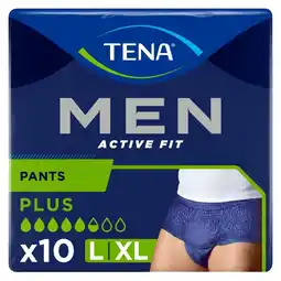 De Online Drogist Tena men active fit plus slips l/xl 10st aanbieding