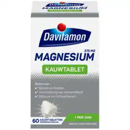 De Online Drogist Davitamon magnesium kauwtabletten 60ktb aanbieding