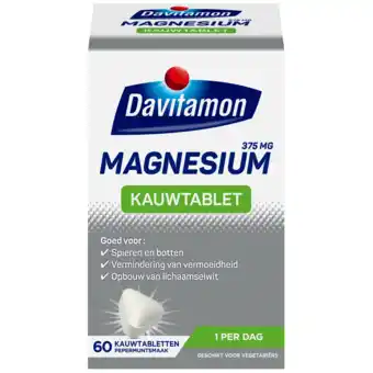 De Online Drogist Davitamon magnesium kauwtabletten 60ktb aanbieding