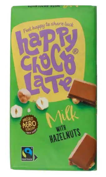 De Online Drogist Happy chocolate melk hazelnoot 200gr aanbieding