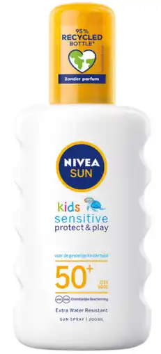 De Online Drogist Nivea sun kids protect & sensitive spray spf50+ 200ml aanbieding