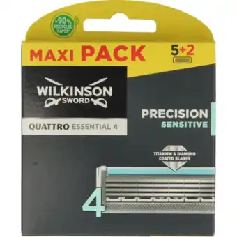 De Online Drogist Wilkinson quattro titanium sensitive scheermesjes 7st aanbieding