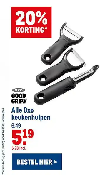 Makro Alle Oxo Keukenhulpen 20% Korting aanbieding