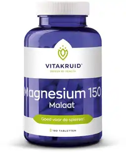 De Online Drogist Vitakruid magnesium 150 malaat 180tb aanbieding