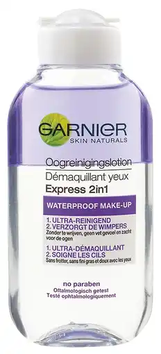 De Online Drogist Garnier skin naturals oog 2in1 reinigingslotion 125ml aanbieding