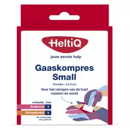 De Online Drogist Heltiq gaaskompres small 16st aanbieding