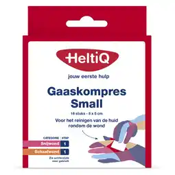 De Online Drogist Heltiq gaaskompres small 16st aanbieding