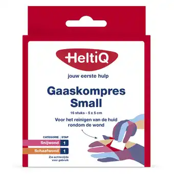 De Online Drogist Heltiq gaaskompres small 16st aanbieding