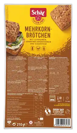 De Online Drogist Schar meergranen broodjes glutenvrij 210gr aanbieding