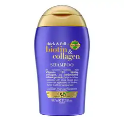 De Online Drogist Ogx mini shampoo thick & full biotin & collagen 89ml aanbieding