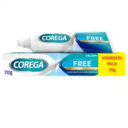 De Online Drogist Corega kleefcreme free voordeel pack 70gr aanbieding