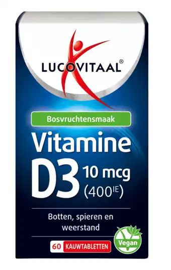 De Online Drogist Lucovitaal vitamine d3 10mcg kauwtabletten 60ktb aanbieding