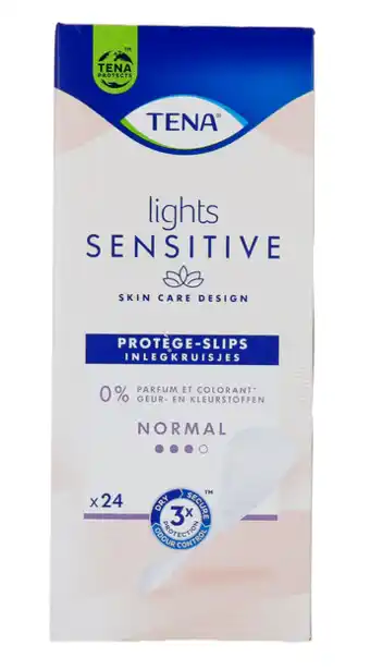 De Online Drogist Tena lights inlegkruisjes normal gevoelige huid 24st aanbieding