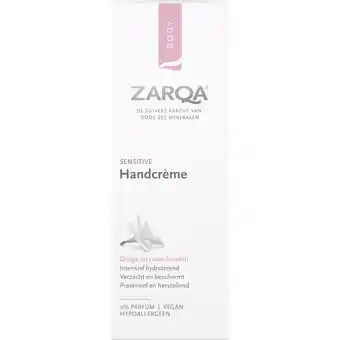 De Online Drogist Zarqa sensitive body & handcreme 75ml aanbieding