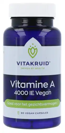 De Online Drogist Vitakruid vitamine a 4000ie vegan capsules 100vcp aanbieding