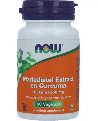 De Online Drogist Now mariadistel extract curcuma capsules 60cp aanbieding