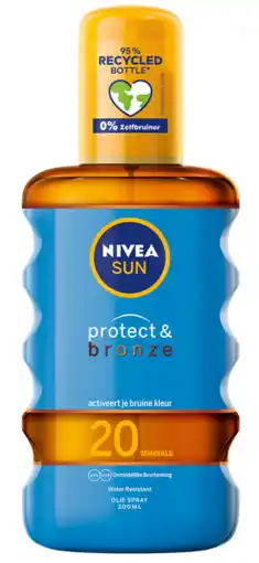 De Online Drogist Nivea sun protect & bronze beschermende olie spf20 200ml aanbieding