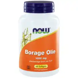 De Online Drogist Now borage olie 1000mg capsules 60st aanbieding