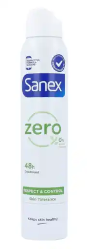 De Online Drogist Sanex zero% respect & control deospray 200ml aanbieding