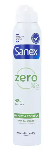 De Online Drogist Sanex zero% respect & control deospray 200ml aanbieding