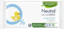 De Online Drogist Neutral 0% baby wipes 52st aanbieding