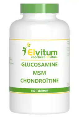 De Online Drogist Elvitum glucosamine msm chondroïtine tabletten 180tb aanbieding