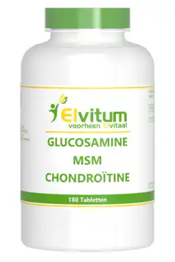 De Online Drogist Elvitum glucosamine msm chondroïtine tabletten 180tb aanbieding