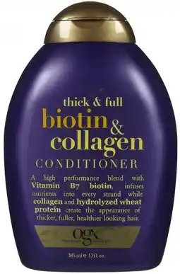 De Online Drogist Ogx conditioner thick & full biotin & collagen 385ml aanbieding