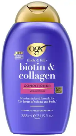 De Online Drogist Ogx conditioner thick & full biotin & collagen 385ml aanbieding