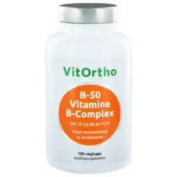 De Online Drogist Vitortho b-50 vitamine b-complex capsules 100vcp aanbieding