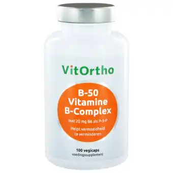 De Online Drogist Vitortho b-50 vitamine b-complex capsules 100vcp aanbieding