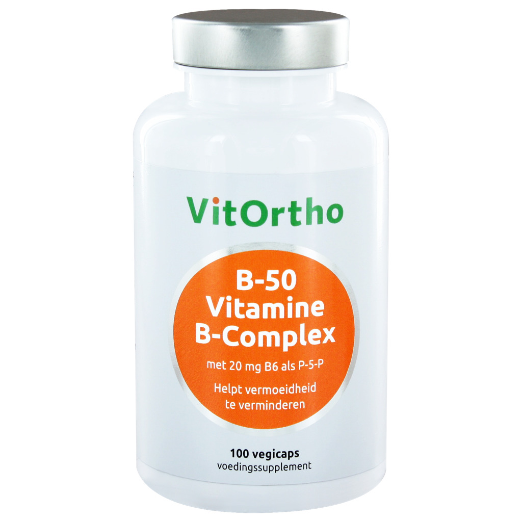 De Online Drogist Vitortho b-50 vitamine b-complex capsules 100vcp aanbieding