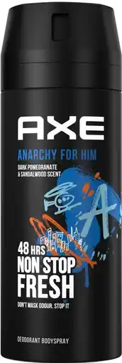 De Online Drogist Axe anarchy for him deodorant & bodyspray 150ml aanbieding