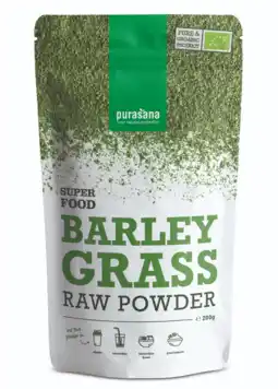 De Online Drogist Purasana barley grass raw powder 200gr aanbieding