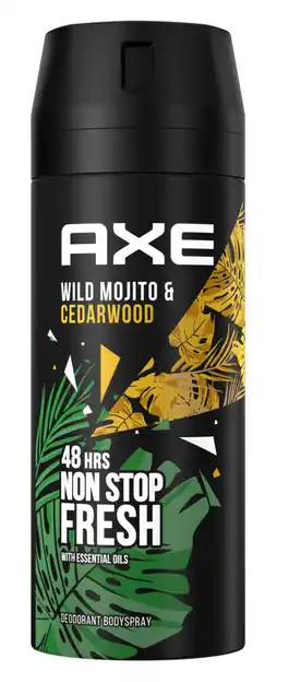 De Online Drogist Axe wild mojito & cedarwood deodorant bodyspray 150ml aanbieding