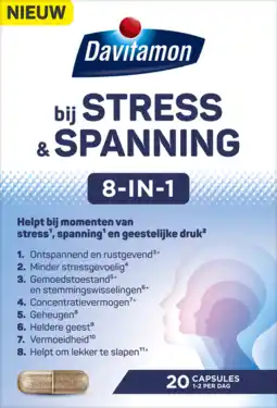 De Online Drogist Davitamon stress & spanning 8-in-1 capsules 20cp aanbieding