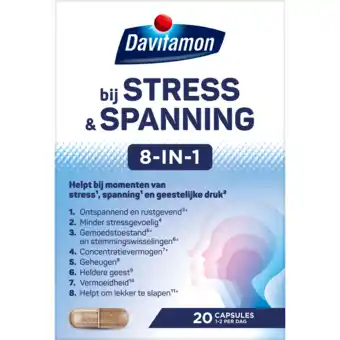 De Online Drogist Davitamon stress & spanning 8-in-1 capsules 20cp aanbieding