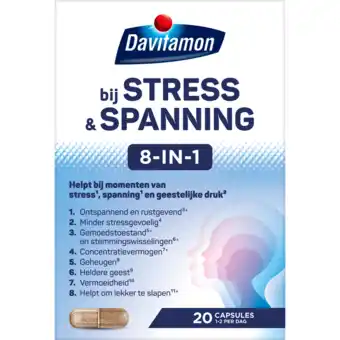 De Online Drogist Davitamon stress & spanning 8-in-1 capsules 20cp aanbieding