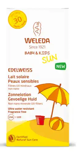 De Online Drogist Weleda sun edelweiss zonnelotion gevoelige huid spf30 150ml aanbieding