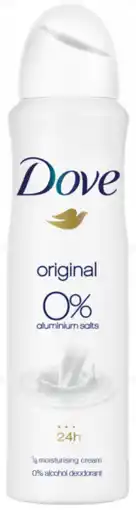 De Online Drogist Dove original 0% deodorant spray 150ml aanbieding