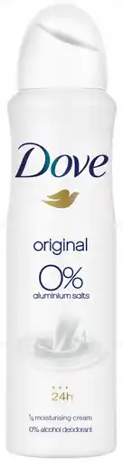 De Online Drogist Dove original 0% deodorant spray 150ml aanbieding