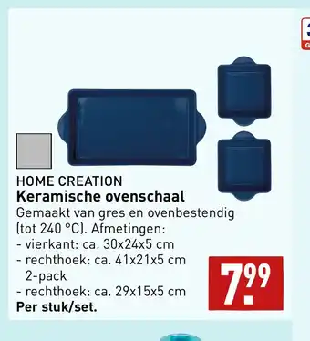 ALDI HOME CREATION Keramische ovenschaal Gemaakt van gres en ovenbestendig aanbieding