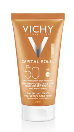 De Online Drogist Vichy capital soleil dry touch bb zonnecrème spf50 voor het gezicht 50ml aanbieding